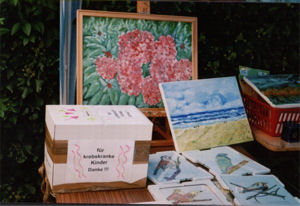 Bilderverkauf für Krebskranke Kinder beim Sommerfest der Bird-Box