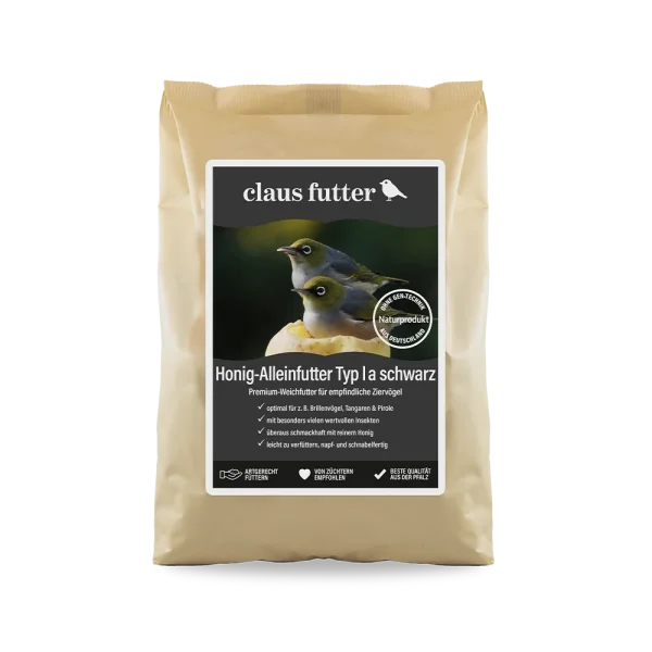 Claus Honig-Alleinfutter Ia schwarz – für empfindliche Weichfresser, 1 kg