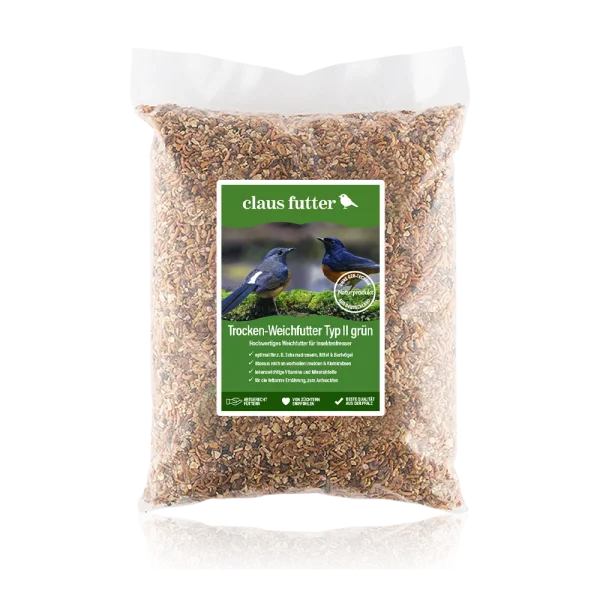 Claus Trocken-Weichfutter II grün – für anspruchsvolle Insektenfresser, 25 kg