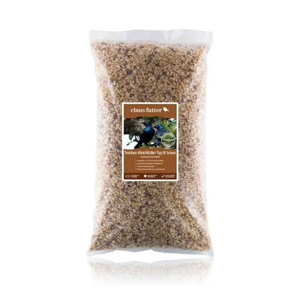 Claus Trocken-Weichfutter III braun – für größere Weichfresser, 25 kg
