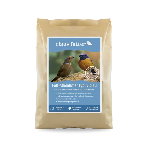 Claus Fett-Alleinfutter IV blau – empfindliche Insektenfresser, 5 kg