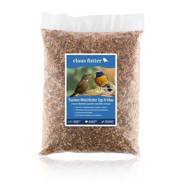 Claus Trocken-Weichfutter IV blau – für empfindliche Weichfresser, 25 kg