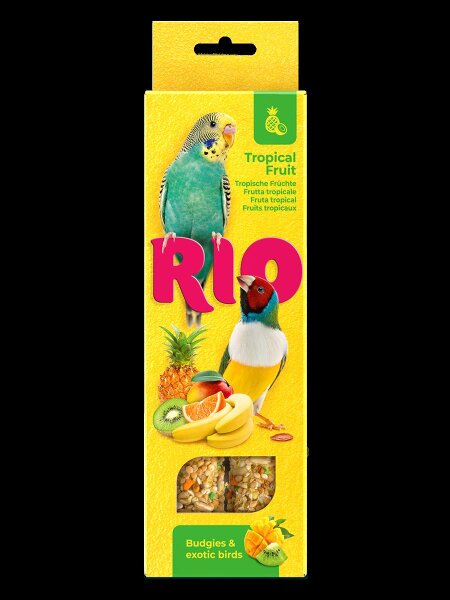 RIO Sticks für Wellensittiche und exotische Vögel mit tropischen Früchten, 2x40 g