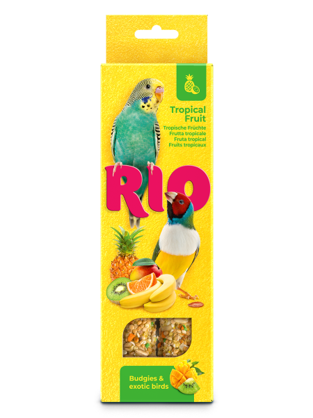 RIO Sticks für Wellensittiche und exotische Vögel mit tropischen Früchten, 2x40 g