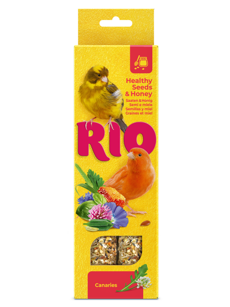 RIO Sticks für Kanarien mit Honig und gesunden Saaten, 2x40 g